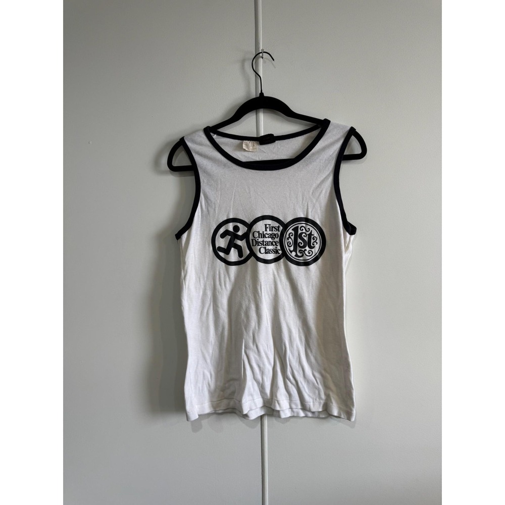 Vintage Kenbridge Tank Top Mens Small White Chicago Distance Classic Running 80s